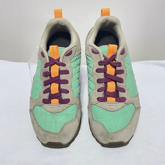 Merrell Sneakers Womens 6 Mint Green Purple Suede Performance Shoes Trainers - Picture 6 of 10